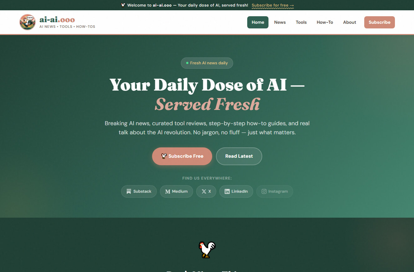 Website screenshot of ai-ai.ooo