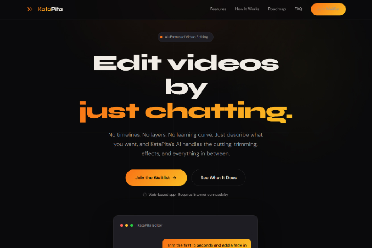 Website screenshot of katapita.com