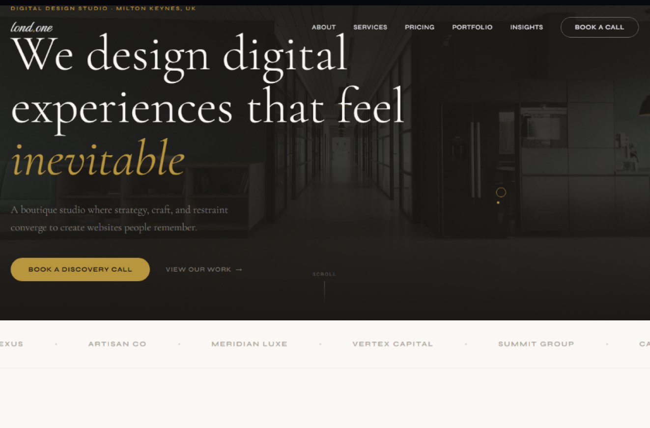 Website screenshot of lond.one