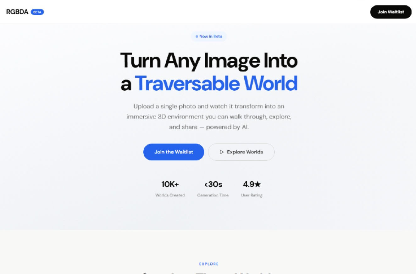 Website screenshot of rgbda.com
