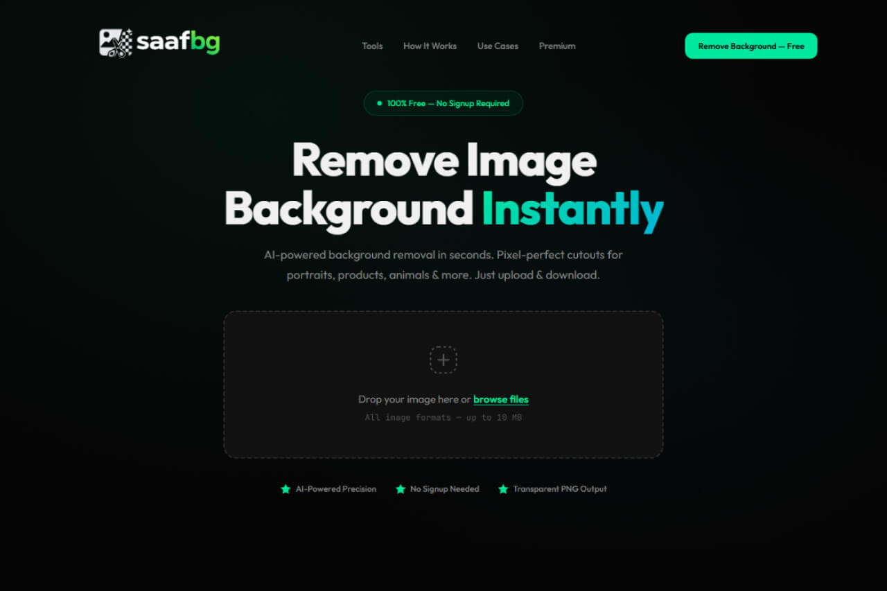 Website screenshot of saafbg.com