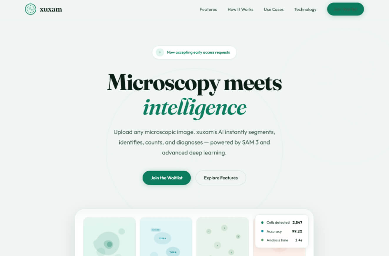 Website screenshot of xuxam.com