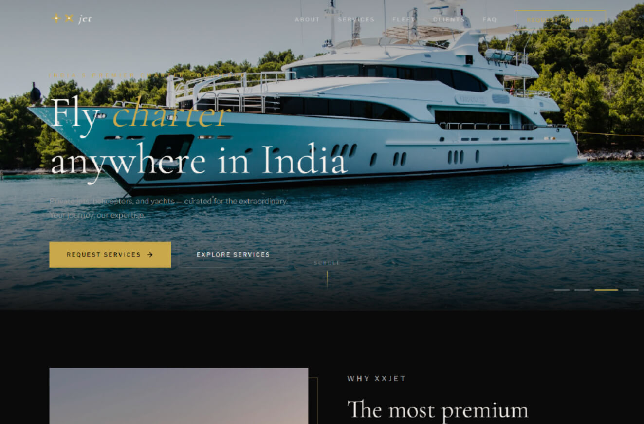 Website screenshot of xxjet.com