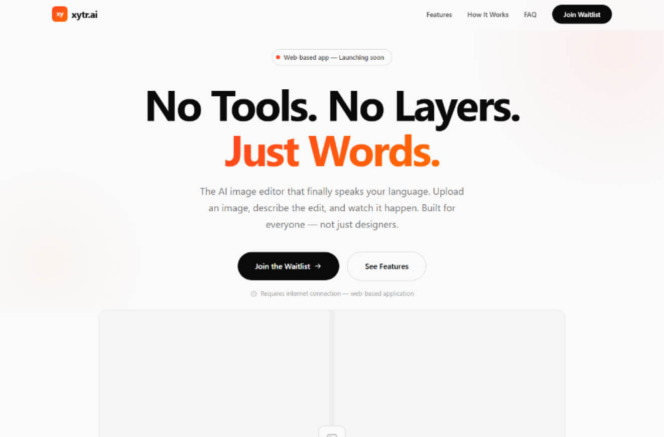 Website screenshot of xytr.ai